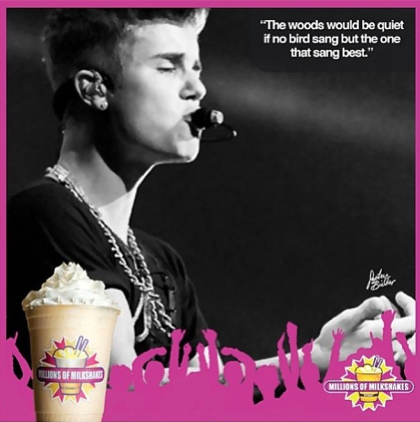 Millions Of MilkShakes , Justin Bieber